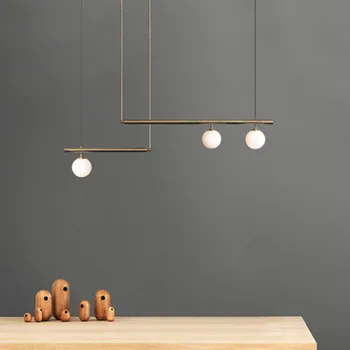 Postmoderne LED stue lysekrone soveværelse hængende lamper Nordiske Glas kugle, inventar og spisestue pendel lamper