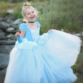 Prinsesse Pige Halloween Fancy Carnival Cosplay Kostume Jul Børn Kjoler For Piger Kjole op