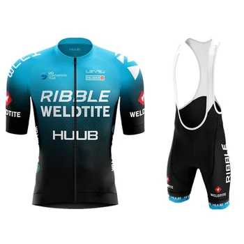Pro trøje sæt mænds kortærmet jersey-kits bycicle bib shorts cycling team tøj ropa ciclismo hombre maillot cykel passer til