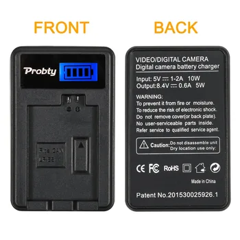PROBTY LP-E5 LP-E5 LPE5 LCD-USB-Kamera Oplader til Canon KYS X2 X3 F Rebel XS XSi T1i 450D 500D 1000D batteri