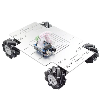 PS2 Bluetooth Arduino Kontrol 10 KG Belastning Mecanum-Hjulet Robot Bil Chassis Kit med 4stk 12V Hastighed Encoder, Motor DIY Stamceller Toy Dele