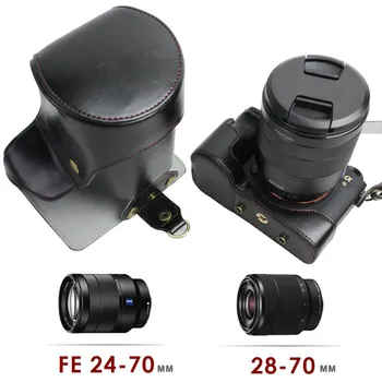 PU Læder taske Kamera taske cover Til Sony ILCE-9 A9 A7III A7RM3 A7RIII A7RM4 A7RIV bærbare shell pose Med at Åbne Batteri
