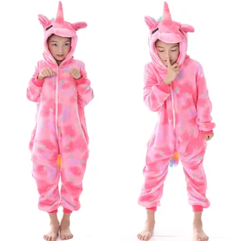 Pyjamas Unicorn Til Børn Piger Pyjamas Drenge Nattøj Dyr Lion Hjorte Licorne Onesie Børn Kostume