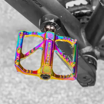 Rainbow MTB Bike Pedal Aluminium Anti-Slip Platform 3 Forsynet med Farverige BMX Pedaler til Mountainbike Tilbehør