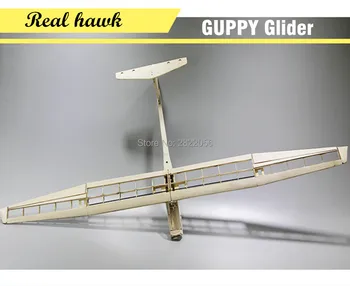RC Fly Laser Cut Balsa Træ Kit Vingefang 1040mm GUPPY Svævefly Ramme uden låg, Model byggesæt Woodiness model FLY