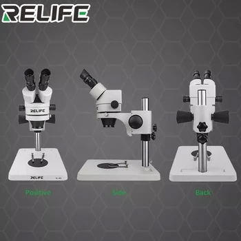 Relife Rl-m2 7-45 Gange dobbeltmikroskop Inspektion Pcb Reparation Mikroskop 144 Led-lyskilde Telefon Reparation Værktøj