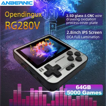 RG280V ANBERNIC Retro Spil-Konsol Mini PS1 Video Game Spiller 64G 5000 Spil Kort Opendingux Bærbare Håndholdte Mini-Spil Spiller