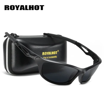 RoyalHot Mænd Kvinder Polariseret Hule-Out Ramme Sports Solbriller Vintage solbriller Retro Briller Nuancer Oculos Mandlige SPT016
