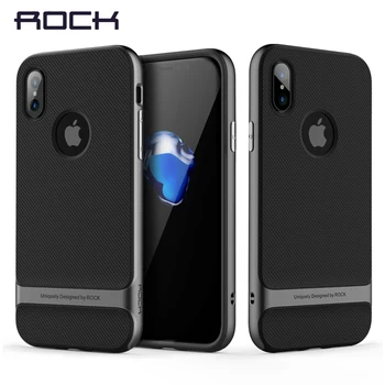 Royce Serie til iPhone X sag, Rock Phone Case for iPhone X bagcoveret Luksus Hybrid PC+TPU Galvanisering Shell for iPhoneX