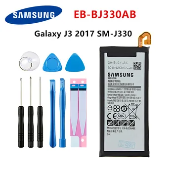 SAMSUNG Orginal EB-BJ330ABE 2400mAh Batteri til Samsung Galaxy J3 2017 SM-J330 J3300 SM-J3300 SM-J330F J330FN J330G J330L +Værktøjer