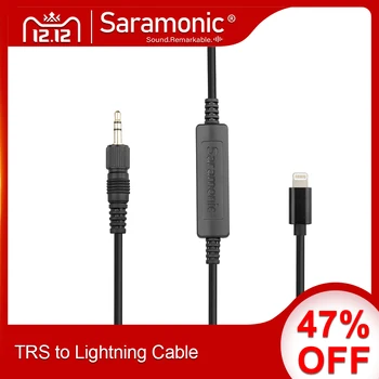 Saramonic LC-C35 Låsning 3,5 mm han Stik i TRS Lyn Output Kabel til Saramonic Mikrofoner