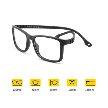 Seemfly Børn Barn Briller Ramme Fleksibel TR90 Silica Gel Briller Med Lanyard Nærsynethed Optiske Briller Ramme Oculos De Grau