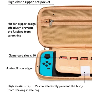 Shiba Inu Skifte opbevaringspose Silikone Øre Vandtæt PU Hårdt Cover Shell NS bæretaske Box Til Nintendo Skifte Tilbehør