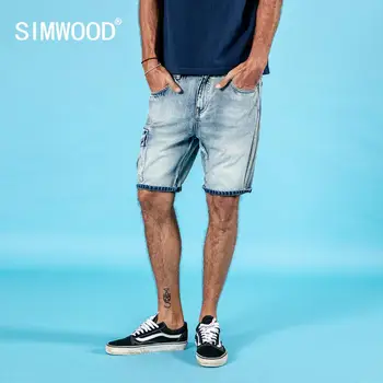 SIMWOOD 2020 sommeren nye denim shorts mænd vask vintgae cargo shorts mode hip hop bomuld stribede shorts mærke 190333