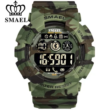 SMAEL Sport Ure Herre Digitale Armbåndsure Mandlige Chronograph Militær Army Camouflage armbåndsur LED Display Ure Til Mænd