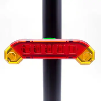 Smart Cykel Hale Bag Lyset Fire Lys Justering Syestem Vandtæt USB-Cykling Cykel Baglygte LED Lys Cykel Tilbehør
