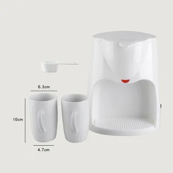 Smart Home Kaffemaskine Husstand Lille Automatisk Damp Drop Type Mini-Dobbelt Cup 1pc Og Skeen til Morgenmad EU ' s Daglige Liv