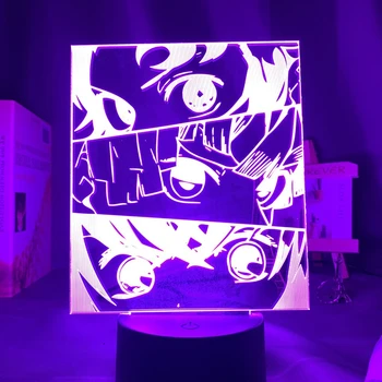 Smart LED Nat Lys Demon Slayer Tanjiro Nezuko Zenitsu Kanawo Nightlight Omgivende Lampe 3D-Lampe til Soveværelset 7 Farver Ændrer sig