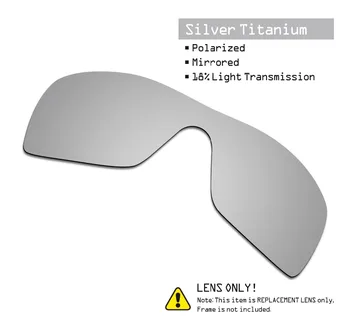 SmartVLT 2 Stykker Polariserede Solbriller Udskiftning Linser for Oakley Batwolf Stealth Black og Silver Titanium