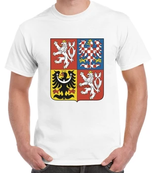 Sommer Nyt Design Bomuld Mandlige t-Shirt Design tjekkiske Republiks våbenskjold Flag Ling-Shirt - Atletik Tee