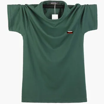 Sommeren 2021 Mærke Tøj 5 Farver Mænds T-Shirt Mænd Mode t-shirts Trænings-og Casual Top Tees Solid Ren Bomuld Store Høje 5xl 6xl