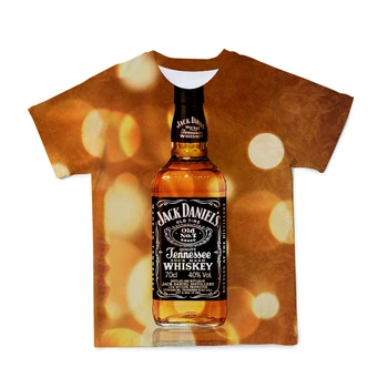 Sommeren 2021New Stil Mænds 3D Vin Flaske T-Shirt Tøj High-End Komfortable O-Neck T-Shirt i Stor Størrelse 110-6XL (kan Tilpasses)