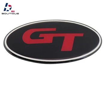 Sort Rød GT for Alle Køretøjets Motorhjelm Foran Bageste Bagagerummet Logo Badge Mærkat