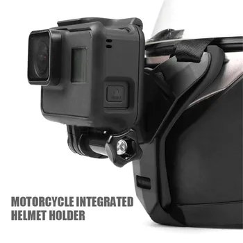 Sort Velegnet til Gopro Hjelm Holder Motorcykel Hjelm Hage holderen Holderen Action Sports Kamera Holder Moto Nye Tilbehør
