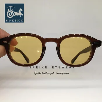 SPEIKE Tilpasset vintage gule linser, solbriller Johnny Depp Lemtosh style retro nat visionglasses kan være nærsynethed solbriller