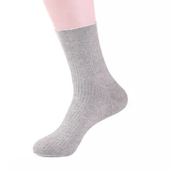 Store størrelse til mænd er sokker Forår og vinter solid farve forretning sokker, hvide sokker tube sokker mænd mode bomuld sokker
