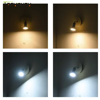 Strygejern væglamper sengen væglampe væg sconce moderne væglampe til soveværelse justerbar rat hoved GU10 makeup spejl lys
