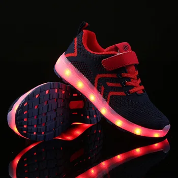 Størrelsen 25-37 LED sko til Børn Drenge Piger /USB-Opladning, Lysende Sneakers med Tændte sole Børn Sko med Lys, Modlys