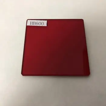 Størrelsen 60 x 60 mm og 1 mm tyk gennemsigtig IR-ray fra 600nm bølgelængde rød ir pass filter