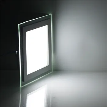 Super Lyse 24W LED Glas Panel Lys Loft LED Downlight Spot Light Round Square LED Forsænket Belysning Indendørs Lampe Til Hjemmet