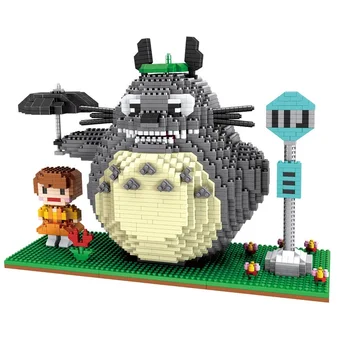 Søde Anime Totoro Model Lille Bygning Med Mursten, Uddannelsesmæssige, Kids Legetøj, Tegnefilm Auktion Tal Børn Gaver Jul Til Stede