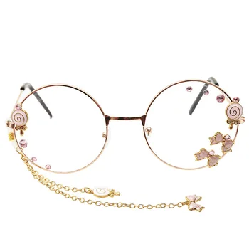 Søde Håndlavede Sløjfeknude Slikkepind Vedhæng Klare Optiske Briller Ramme Kvinder Runde Piger Retro Gotiske Briller Glas Oculos Gafas