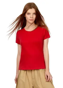 T-shirt til kvinder E150, skåret T-shirt, der er monteret silhuet, bomuld, tw02t, BNC