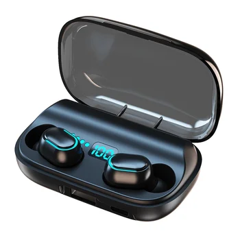 T11 TWS Vandtæt Bluetooth-5.0 Trådløse Headset Hovedtelefoner 9D Stereo In-ear Mini Øretelefoner Trådløs Bluetooth-Hovedtelefon med Mikrofon
