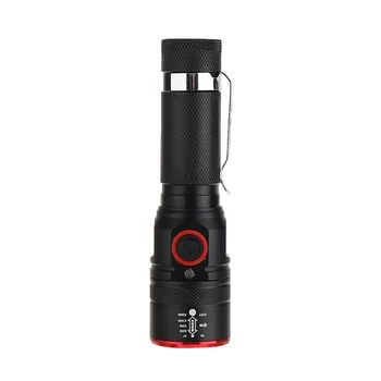 T6 LED Lommelygte USB-Opladning, Fakler med Teleskop-Zoom Fokus 18650 Batteri Lys til Cykel-Camping 113 x30x 22mm