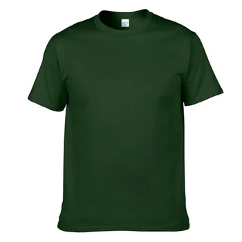 T76-33C-Mærket Bomuld, til Kvinder, til Mænd T-shirt Solid Kort ærme O-hals Mørk grøn t-shirts Kvindelige t-Shirts Mujer Camiseta