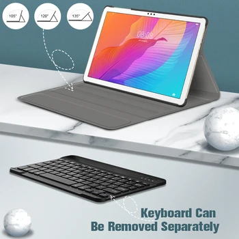 Tastaturet for Huawei Matepad T10s Tablet Sagen for Huawei Matepad T10s 10.1 tommer PU Læder Tastatur Cover funda capa +film