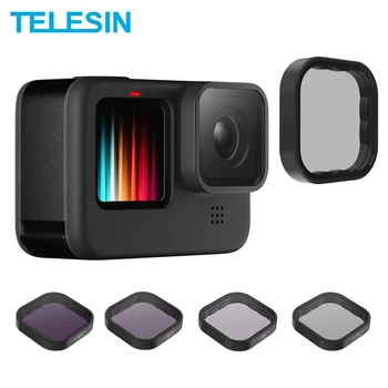 TELESIN ND8 ND16 ND32 CPL Linse Filter Sæt Aluminium Alloy Ramme for GoPro Hero 9 Gopro9 Action Kamera ND CPL Linse Accessoreis