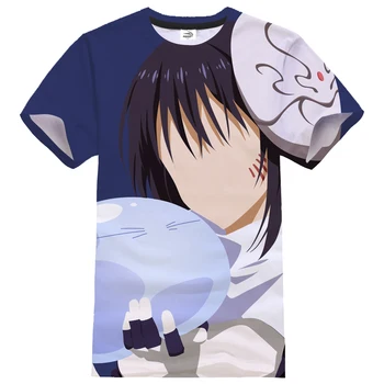 Tensei shitara Slim Datta Ken 3D-Print T-shirt Kawaii Pige Streetwear Anime Cosplay Mænd Kvinder O-Neck Hip Hop T-Shirt t-Shirts Toppe