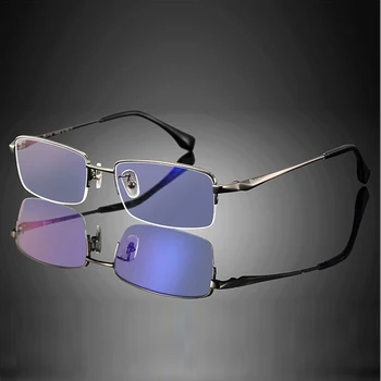 Titanium blå lys blokering briller mænd optiske briller ramme for computer-Briller Briller Gaming læsning briller