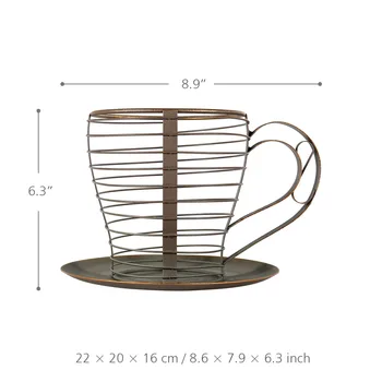 TOORTS Brun Metal Og Pod Container Espresso Pod Holder Frugt Indehaveren kaffebæger Opbevaring Kurv Hjem Dekoration Acessory