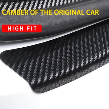 Toyota Corolla E120 E150 bilens bagagerum carbon fiber beskyttelse mærkat bilens bageste kofanger beskyttelse læder mærkaten