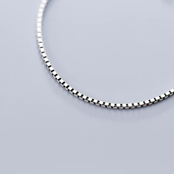 Trustdavis 925 Solid Sterling Sølv Fashion Kvinder Firkantet Gitter Armbånd 17,8 cm For Teen Piger Dame Gave Smykker DA52