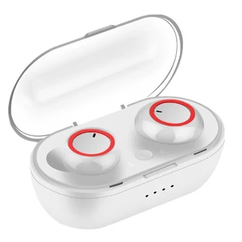 Trådløs Bluetooth-5.0 Touch Kontrol Øretelefon Øretelefoner med Mikrofon Opladning Box