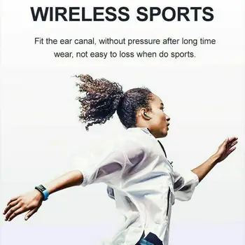 Trådløs bluetooth-5 Hovedtelefoner til Earpods Apple iPhone og Android-Stereo Trådløse Hovedtelefoner, Sport Vandtætte Øretelefoner