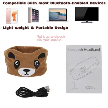 Trådløse Bluetooth-Hovedtelefoner For Børn Sove Maske, Tegnefilm Bløde Hovedtelefoner Til Eye Mask Musik Hovedtelefoner Behageligt